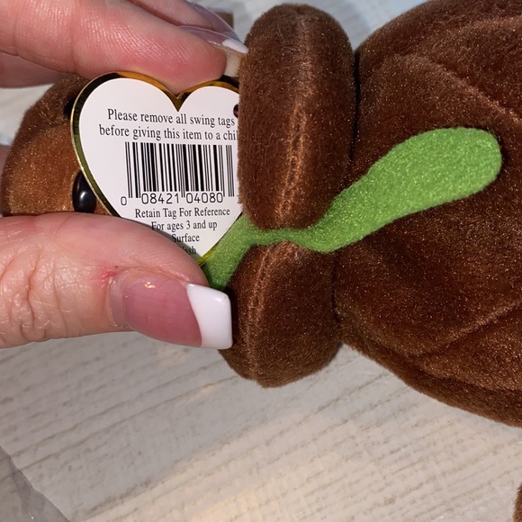 Ty Beanie Babies "Seaweed" Otter Stuffed Plush 5.5" Brown With ear Tag - Picture 10 of 11